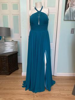 Sherri Hill Green Size 16 Teal Prom Plus Size Black Tie A-line Dress on Queenly
