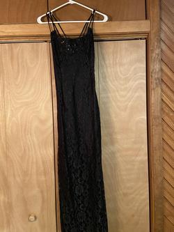 Jessica McClintock Gunne Sax Black Size 8 Floor Length Sequined Straight Dress on Queenly