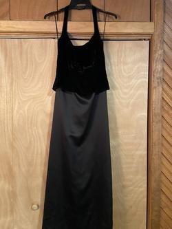 After Six Black Size 10 Floor Length Halter Straight Dress on Queenly