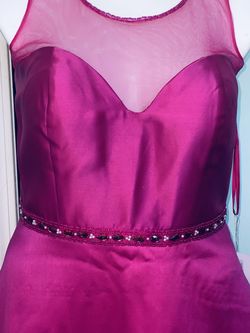 Sydneys Closet Hot Pink Size 20 Sequin Floor Length Plus Size Magenta A-line Dress on Queenly