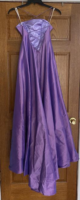 Alyce Paris Purple Size 4 Prom Backless Train Dress on Queenly