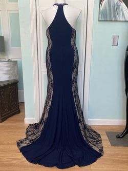 Abby Paris Navy Blue Size 16 50 Off Military Floor Length Mermaid Dress on Queenly