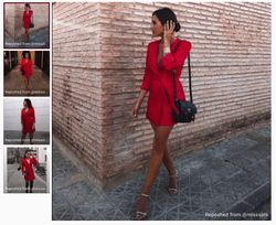 Zara Red Size 0 Blazer Midi Cocktail Dress on Queenly