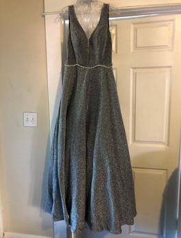 Silver Size 6 A-line Dress on Queenly