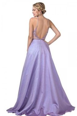 Style Cambria Aspeed Design Purple Size 2 Jewelled Backless Embroidery A-line Dress on Queenly
