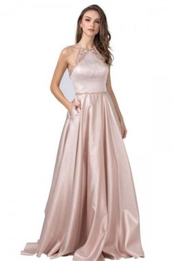 Style CL2455 Aspeed Design Pink Size 16 Prom Tall Height A-line Dress on Queenly
