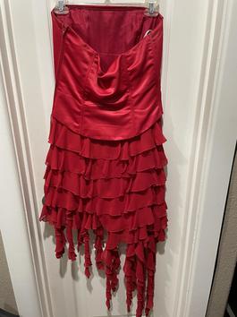 Jessica Mclintock Red Size 8 Midi Cocktail Dress on Queenly