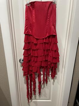 Jessica Mclintock Red Size 8 Midi Cocktail Dress on Queenly