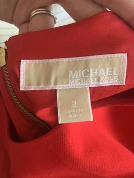 Michael Kors Red Size 2 Midi Interview Cocktail Dress on Queenly