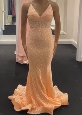 Lafemme Orange Size 00 Sheer Floor Length A-line Dress on Queenly