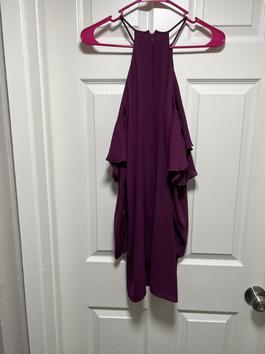 Venus Purple Size 4 Midi Cut Out $300 Cocktail Dress on Queenly