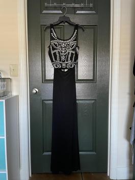 B. Darlin Black Tie Size 16 Two Piece Floor Length Side Slit Straight Dress on Queenly