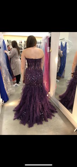 Jovani Purple Size 10 Prom Mermaid Dress on Queenly