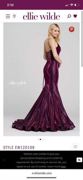 Ellie Wilde Pink Size 2 Black Tie Mermaid Dress on Queenly