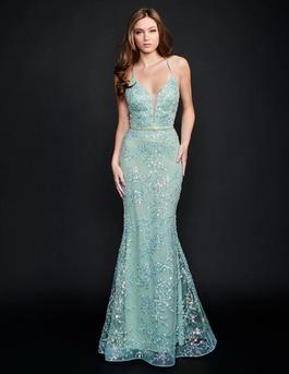 Style 1519 Nina Canacci Green Size 12 Mermaid Dress on Queenly