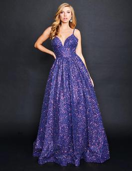 Style 1531 Nina Canacci Purple Size 4 Pageant Ball gown on Queenly