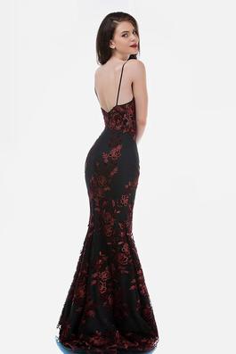 Style 2240 Nina Canacci Black Size 4 Tall Height Floor Length Mermaid Dress on Queenly