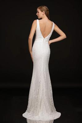 Style 2229 Nina Canacci White Size 0 Tall Height Floor Length Straight Dress on Queenly