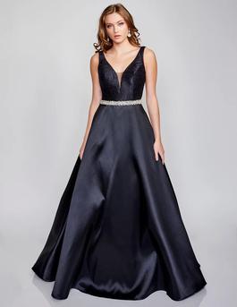 Style 2307 Nina Canacci Black Size 14 Tall Height Floor Length Ball gown on Queenly
