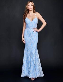 Style 2313 Nina Canacci Light Blue Size 12 Plus Size Prom Straight Dress on Queenly