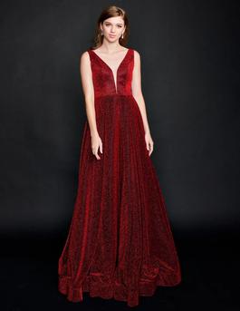 Style 5208 Nina Canacci Red Size 12 Black Tie A-line Dress on Queenly