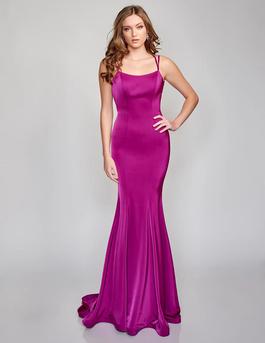 Style 9142 Nina Canacci Pink Size 2 Boat Neck Mermaid Dress on Queenly