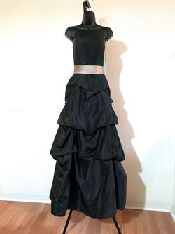 Style Never Altered Camille La Vie Black Size 2 Strapless Prom Pageant Ball gown on Queenly