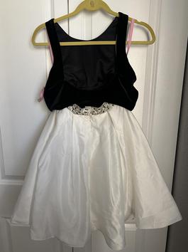 Blush Prom Black Size 8 Silk Two Piece Homecoming Midi Cocktail Dress on Queenly
