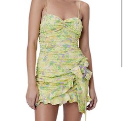 For love and lemons Multicolor Size 0 Mini Spaghetti Strap Floral Party Cocktail Dress on Queenly