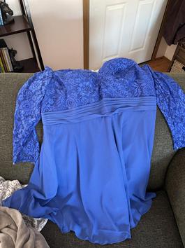 JJSHOUSE Blue Size 18 Midi Sleeves Long Sleeve Cocktail Dress on Queenly