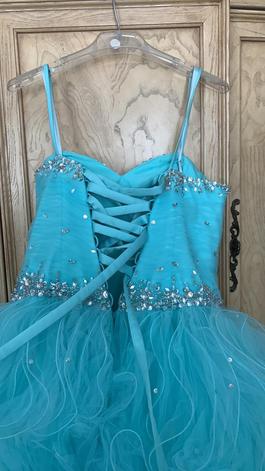 MoriLee Blue Size 16 Party Floor Length Ball gown on Queenly