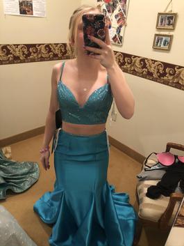 Sherri Hill Blue Size 6 Mermaid Dress on Queenly