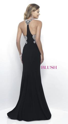 Blush Prom Black Size 8 Embroidery Floor Length Train Mermaid Dress on Queenly