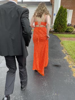 Sherri Hill Orange Size 8 Floor Length Straight Dress on Queenly