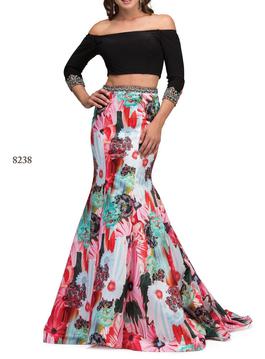 Lucci Lu Multicolor Size 0 Prom Floral Print Mermaid Dress on Queenly