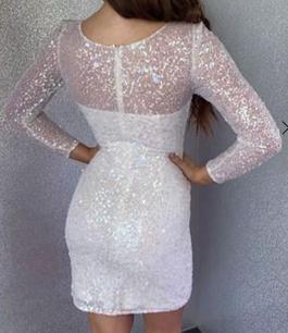 Ashley Lauren White Size 8 Bachelorette Bridal Shower Midi Cocktail Dress on Queenly