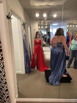 Sherri Hill Red Size 2 Military V Neck Prom A-line Dress on Queenly