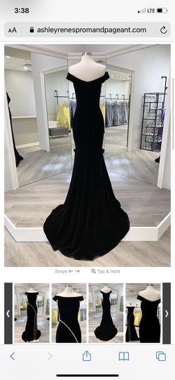 Sherri Hill Black Size 2 Pageant Floor Length Boat Neck Sequin Side slit Dress on Queenly