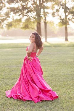 Sherri Hill Pink Size 4 $300 Train Sequin Ball gown on Queenly