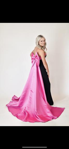 Jovani Black Size 00 Hot Pink Cape Jumpsuit Dress on Queenly