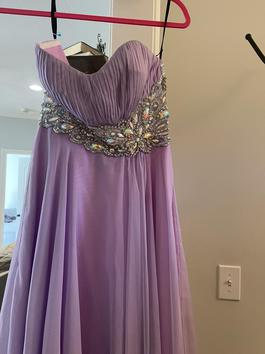 Alyce Paris Purple Size 4 Strapless Prom Straight Dress on Queenly