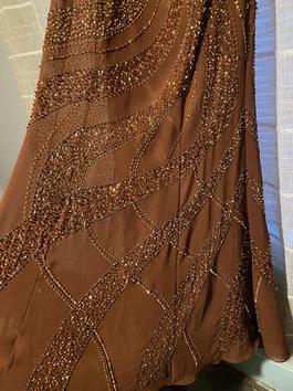 Tiffany Designs Gold Size 10 Prom Straight Dress on Queenly
