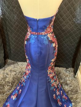 Ellie Wilde Blue Size 4 Sweetheart 50 Off Embroidery Mermaid Dress on Queenly