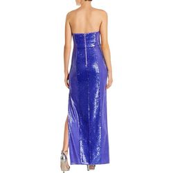 Aidan Mattox Purple Size 4 Sequin Floor Length Side slit Dress on Queenly