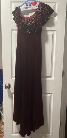 Tiffany Designs Red Size 2 Floor Length Tall Height Straight Dress on Queenly