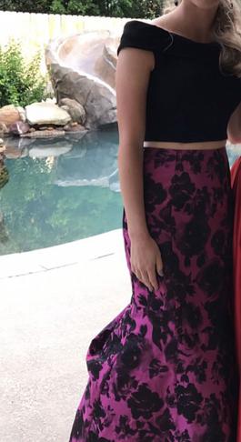 Sherri Hill Purple Prom Train Dress on Queenly
