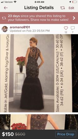 Alfred Angelo Black Size 12 Floor Length Jewelled $300 Mermaid Dress on Queenly