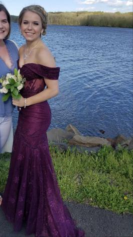 Jovani Purple Size 00 Mini Prom Mermaid Dress on Queenly