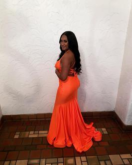 Orange Size 10 Mermaid Dress on Queenly