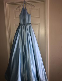 Sherri Hill Blue Size 00 Floor Length Prom $300 Train Dress on Queenly